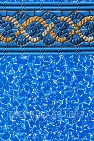 21'x48" Round Esther Williams Beaded Golden Beach Liner - 25 Gauge