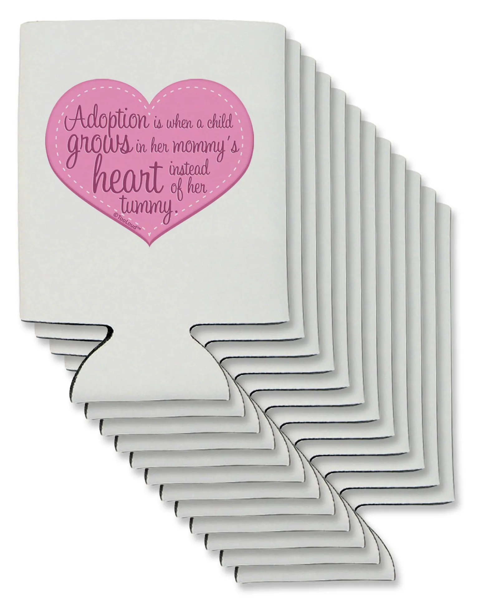 Adoption is When - Mom and Daughter Quote Can / Bottle Insulator Coolers by TooLoud