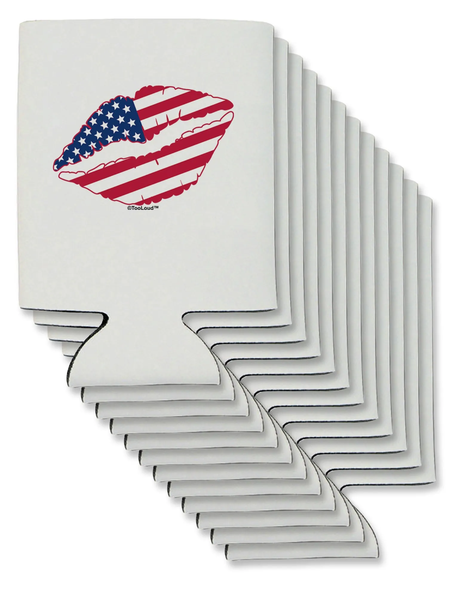 American Flag Lipstick Can / Bottle Insulator Coolers by TooLoud