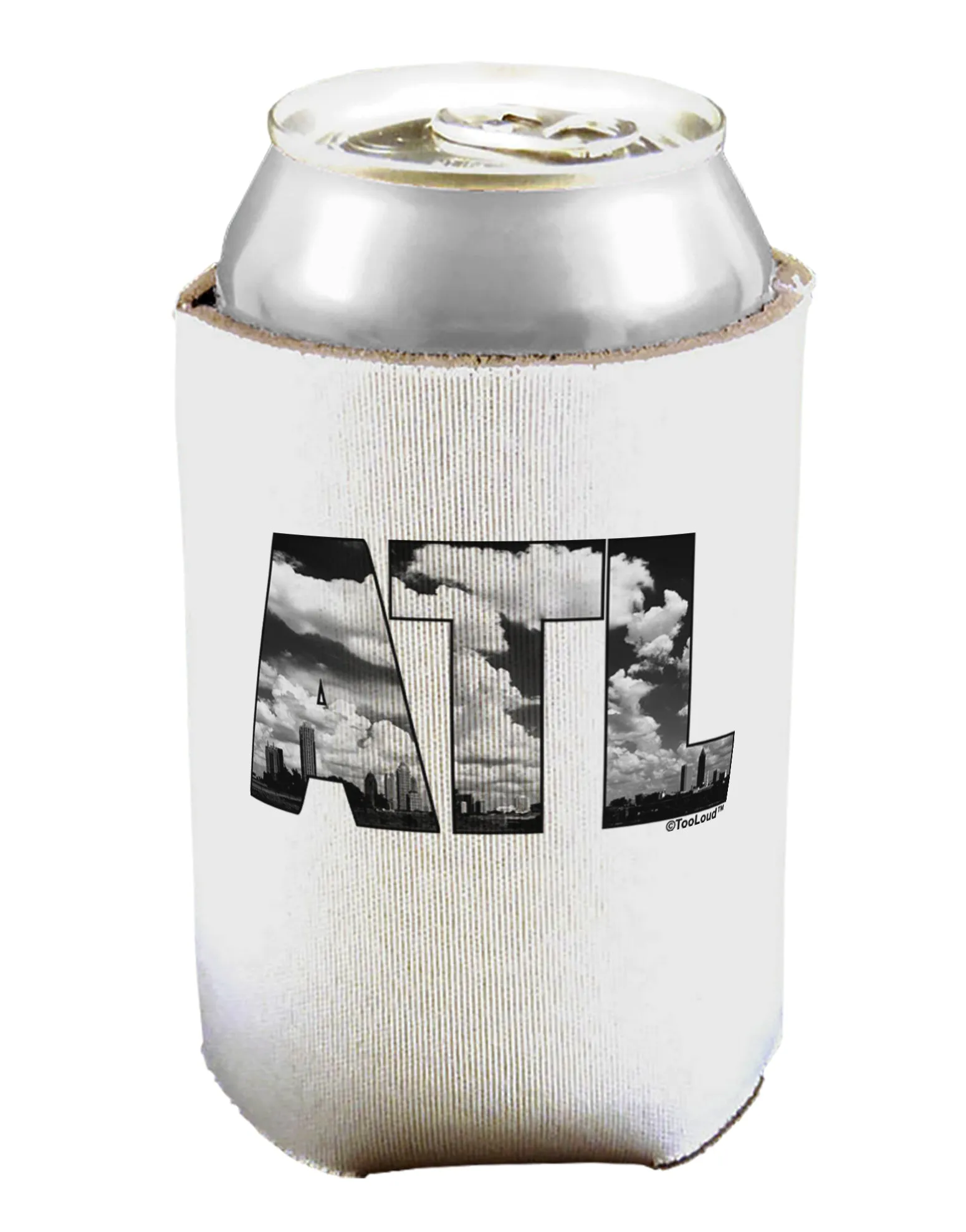 ATL Atlanta Text Can / Bottle Insulator Coolers by TooLoud