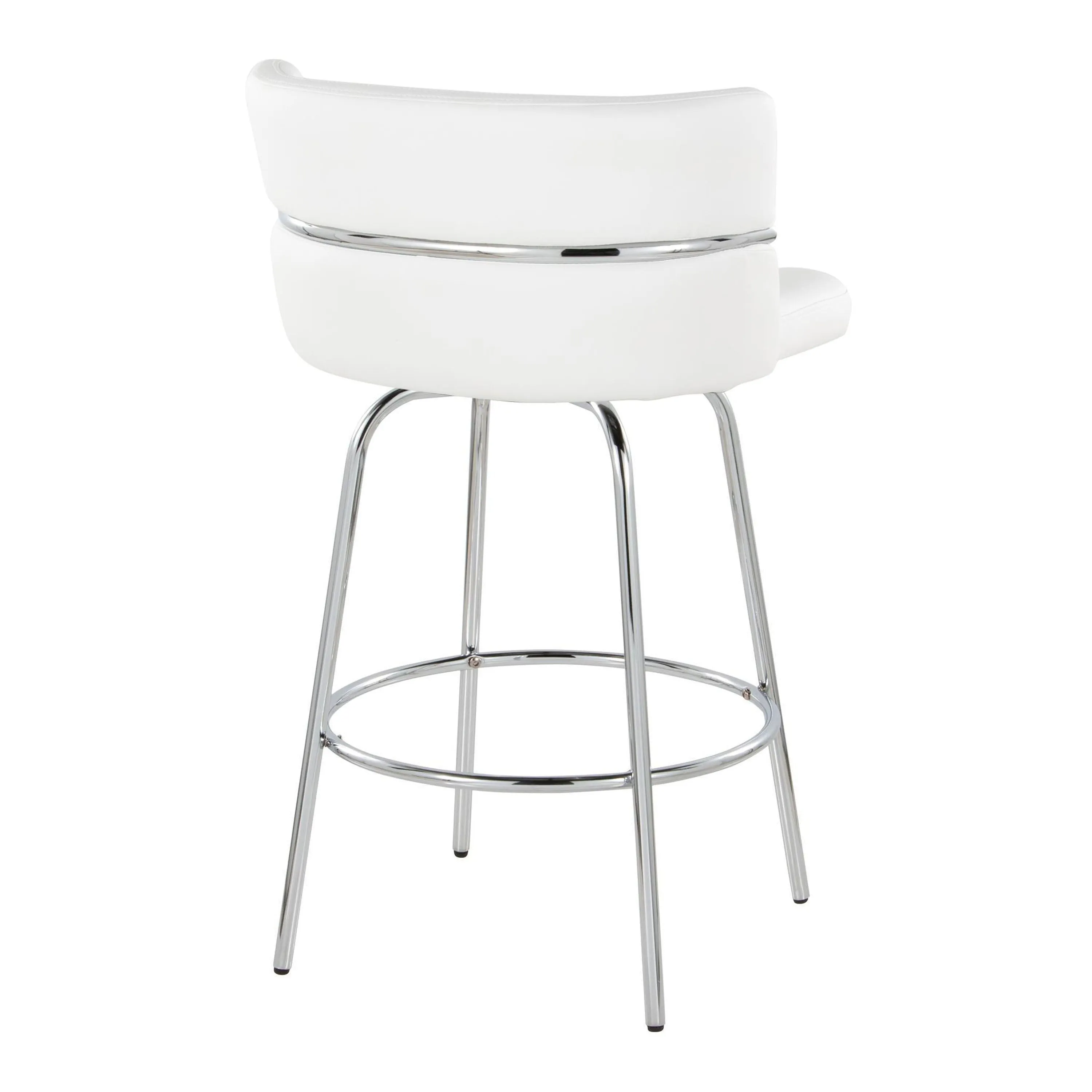 Cinch - Contemporary Fixed Height Counter Stool With Swivel With Round Footrest (Set of 2) by Couch.com