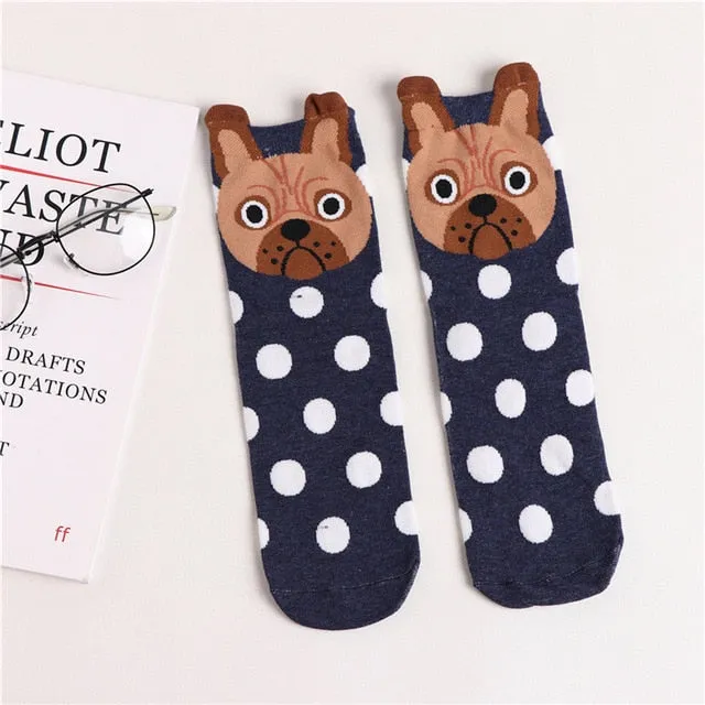 Dog Footprints Fashion Cartoon Socks