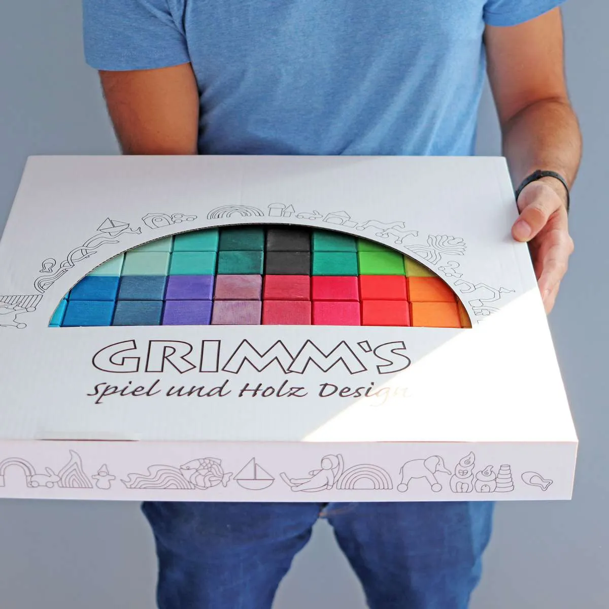 Large Mosaic Wooden Blocks by Grimm's