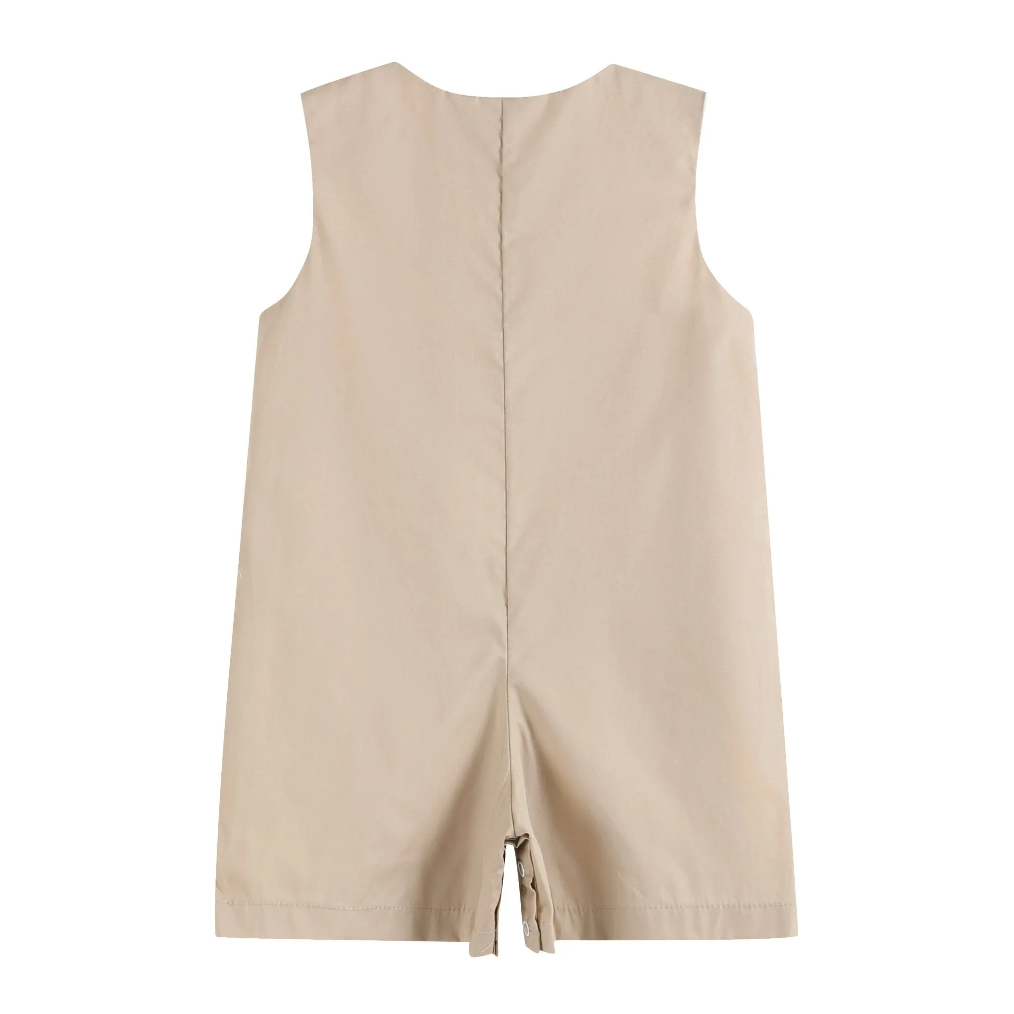 Light Brown Camping Applique Shortall
