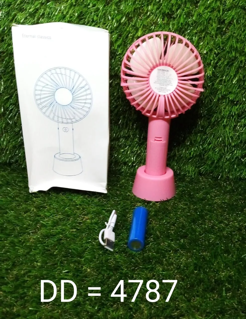 Portable Handheld Fan used in summers in all kinds of places including household and offices etc.(Battery Not Include)
