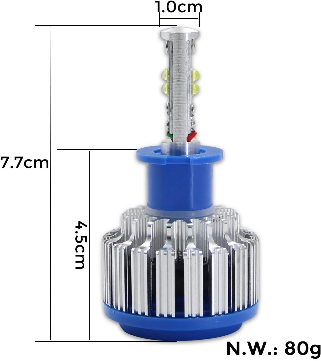 T1 H3 6000K 7200LM Headlight Bulb LED Cool White