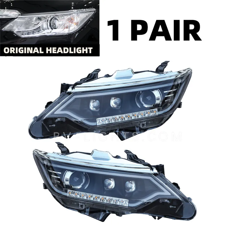 Toyota Camry 7.5th gen 2015-2017 Modified headlight upgrade Daytime running light  LED lamp