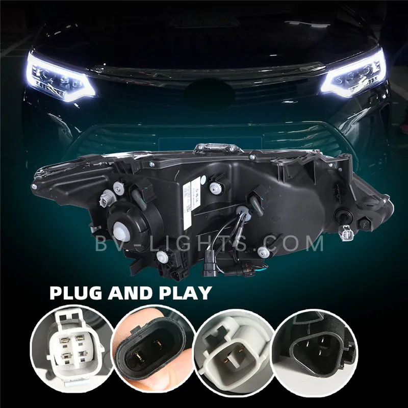 Toyota Camry 7.5th gen 2015-2017 Modified headlight upgrade Daytime running light  LED lamp