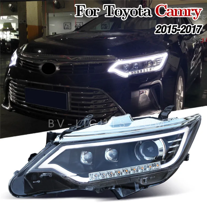 Toyota Camry 7.5th gen 2015-2017 Modified headlight upgrade Daytime running light  LED lamp