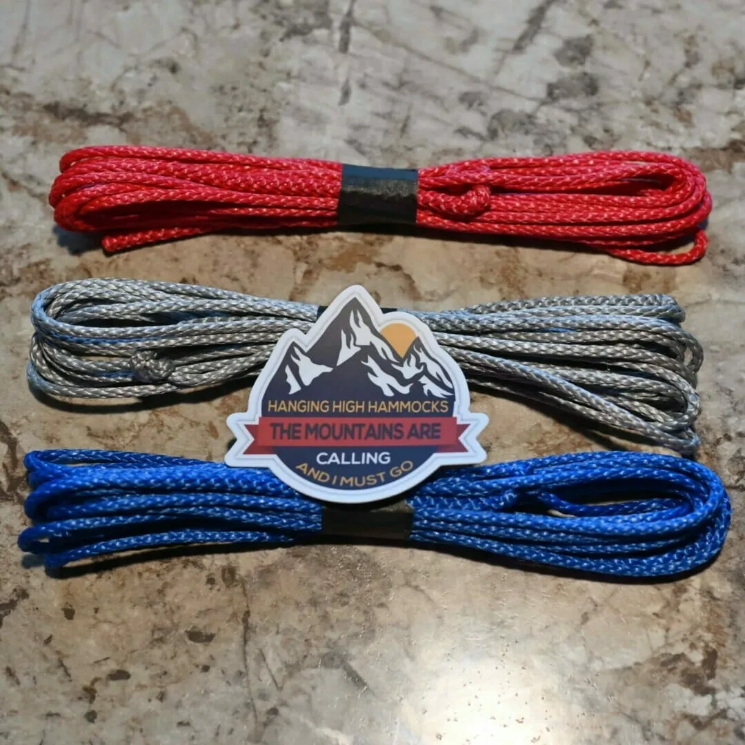 Utility Constrictor Rope/ Adjustable Structural Hammock Ridgeline – Perfect Hang, Every Time 7/64th Amsteel (Single)