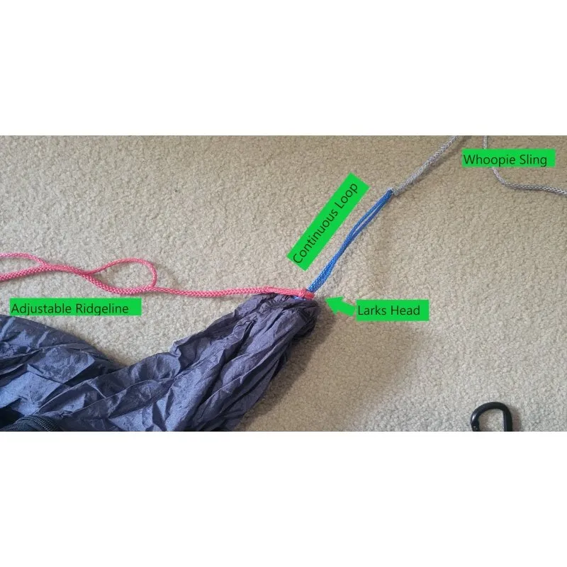 Utility Constrictor Rope/ Adjustable Structural Hammock Ridgeline – Perfect Hang, Every Time 7/64th Amsteel (Single)